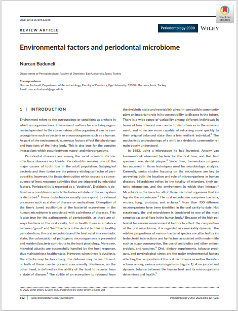 Environmental factors and periodontal microbiome
