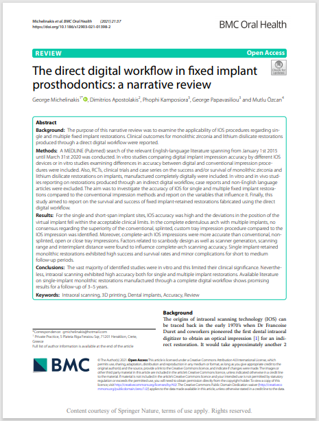The direct digital workfow in fxed implant prosthodontics: a narrative review